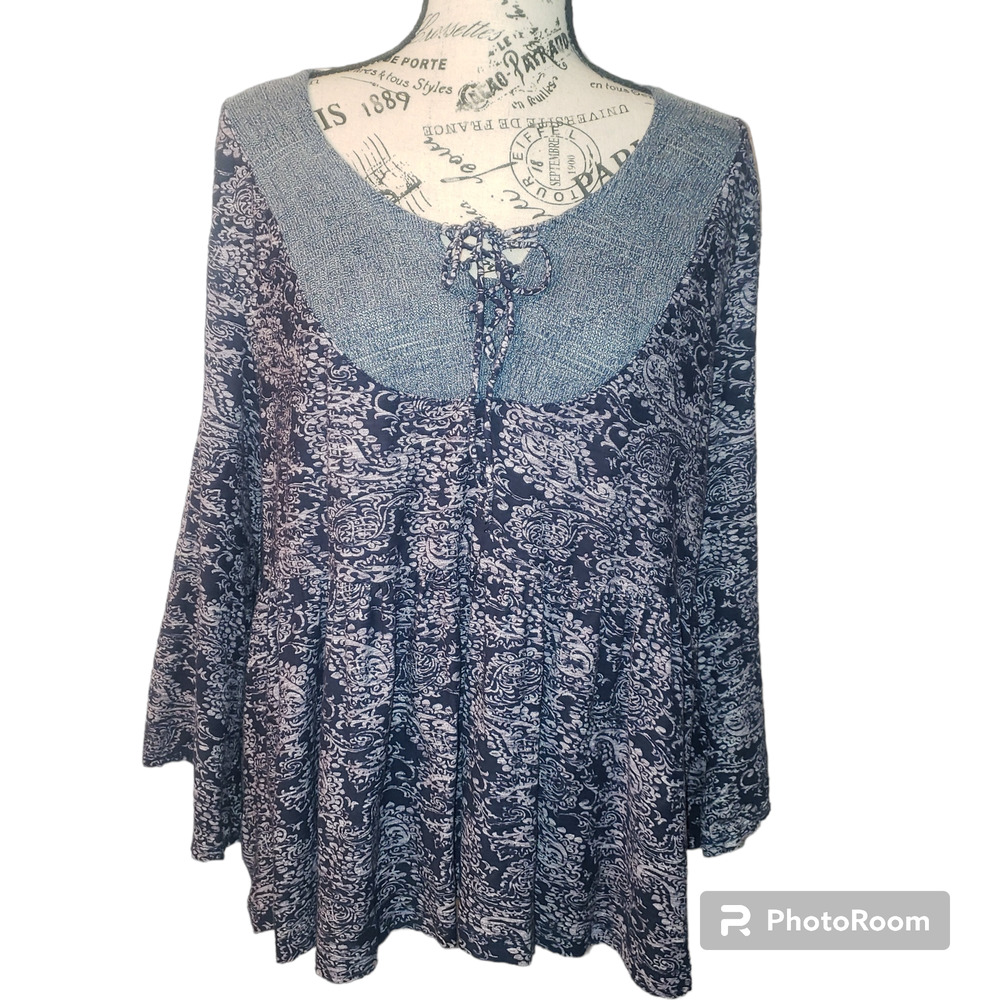 Anthropologie Akemi + Kin Marcella Floral Boho Top | Large - Picture 2 of 11